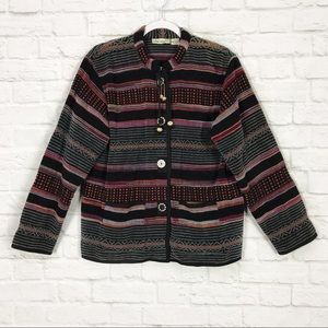 Think Positive M 3D Knit Embroidered Unisex Jacket